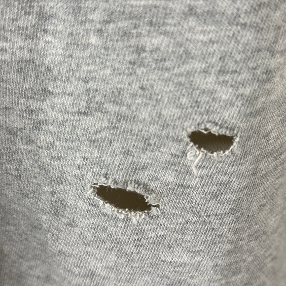 Honey Punch Gray Distressed Sweatshirt Size L - Picture 7 of 17